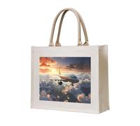 LiuMng Canvas Tote Bag for Women/Personalized Satchel Handbags/Airplanes are soaring Print Grocery Bag,for Friends Sisters Gifts