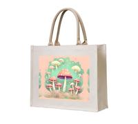 LiuMng Canvas Tote Bag for Women/Personalized Satchel Handbags/Dream Mushroom Print Grocery Bag,for Friends Sisters Gifts