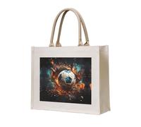 LiuMng Canvas Tote Bag for Women/Personalized Satchel Handbags/Firecracker Soccer Print Grocery Bag,for Friends Sisters Gifts