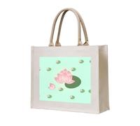 LiuMng Canvas Tote Bag for Women/Personalized Satchel Handbags/Lotus flowers waiting to bloom Print Grocery Bag,for Friends Sisters Gifts