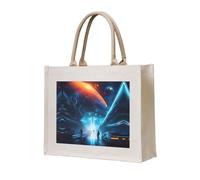 LiuMng Canvas Tote Bag for Women/Personalized Satchel Handbags/Science Fiction Future Print Grocery Bag,for Friends Sisters Gifts