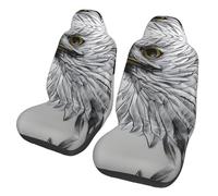 LiuMng Car Seat Cover 2 Pack - Sketching an Eagle Print Auto Front Seat Cushion Elastic Breathable Seats Pad,for Women Men