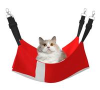 LiuMng Cat Hammock Bed for Cage - Adjustable Pet Bed, Denmark Danish Flag Print Puppy Resting Pad, for Kitten Large Small Animals