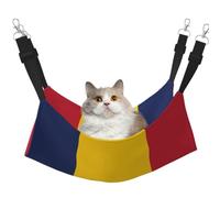 LiuMng Cat Hammock Bed for Cage - Adjustable Pet Bed, Flag of Chad Print Puppy Resting Pad, for Kitten Large Small Animals