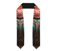 Liumng Colorful Beetle Print Graduation Stole - Satin Honor Sash, For Graduation Ceremony As Gifts For Boys And Girls, Flattened, One size