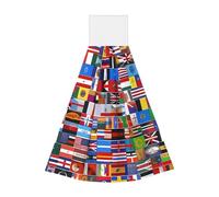 LiuMng Coral Velvet Hand Wipes - Hanging Kitchen Dishcloth,for Bathroom and Kitchen Wipes Towel Various Flags