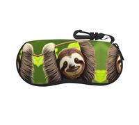 LiuMng Cute Sloth Print Sunglasses Soft Case Ultra Light Neoprene Zipper Glasses Case,Cute Eyeglass Safety Pouch Box