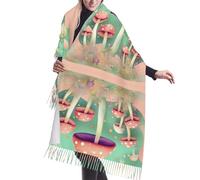 LiuMng Dream Mushroom Poncho cashmerette fringed scarf - Women's Fashion Scarf/Long Shawl,for Spring, Autumn, and Winter