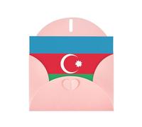 LiuMng Flag of Azerbaijan Print Blank Note Card Sets with Pink Envelopes,Beautiful Birthday Greeting Cards 4 x 6,For All Occasions