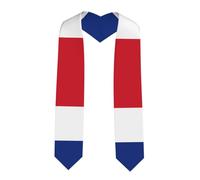 LiuMng Flag of Costa Rica Print Graduation Stole - Satin Honor Sash, for Graduation Ceremony as Gifts for Boys and Girls, Sharp Corner, One size