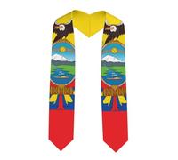 LiuMng Flag of Ecuador Print Graduation Stole - Satin Honor Sash, for Graduation Ceremony as Gifts for Boys and Girls, Sharp Corner, One size