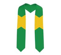LiuMng Flag of Jamaica Print Graduation Stole - Satin Honor Sash, for Graduation Ceremony as Gifts for Boys and Girls, Sharp Corner, One size