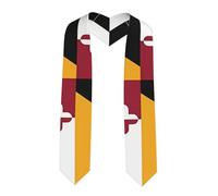 LiuMng Flag of Maryland Print Graduation Stole - Satin Honor Sash, for Graduation Ceremony as Gifts for Boys and Girls, Sharp Corner, One size
