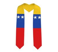 LiuMng Flag of Venezuela Print Graduation Stole - Satin Honor Sash, for Graduation Ceremony as Gifts for Boys and Girls, Sharp Corner, One size