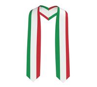 LiuMng italy flag print Graduation Shawl Stole 70" Long - Unisex/Graduation Stole/Sash/for Academic Commencements Flattened, Sharp Corner, One Size