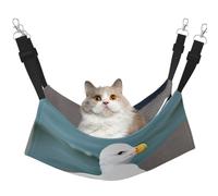 LiuMng Medium Cat Hammock Bed for Cage - Adjustable Pet Bed, Cute Seagull Print Puppy Resting Pad, for Kitten Small Animals