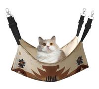 LiuMng Medium Cat Hammock Bed for Cage - Adjustable Pet Bed, Native American Patterns Print Puppy Resting Pad, for Kitten Small Animals