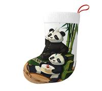 LiuMng pandas of Father and son Christmas Stocking Decoration - Personalized Fireplace Hanging Ornament Socks for Xmas Tree,Stairs
