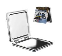 LiuMng Portable Pocket Makeup Mirror Advanced Snowmobile Travel Cosmetic Mirror Square Print Magnifying Compact Mirror for Eyelash