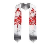 LiuMng Retro Canada Flag Print Graduation Stole - Satin Honor Sash, for Graduation Ceremony as Gifts for Boys and Girls, Sharp Corner, One size