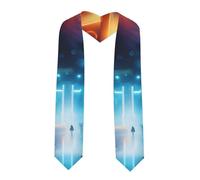 Liumng Science Fiction Future Print Graduation Stole - Satin Honor Sash, For Graduation Ceremony As Gifts For Boys And Girls, Sharp Corner, One size
