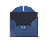 LiuMng Solid color black Print Blank Note Card Sets with Blue Envelopes,Beautiful Birthday Greeting Cards 4 x 6,For All Occasions