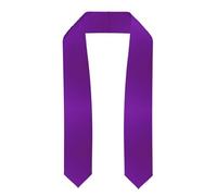 LiuMng Solid color dark purple Print Graduation Stole - Satin Honor Sash, for Graduation Ceremony as Gifts for Boys and Girls, Flattened, One size