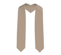 LiuMng Solid color light brown Print Graduation Stole - Satin Honor Sash, for Graduation Ceremony as Gifts for Boys and Girls, Sharp Corner, One size