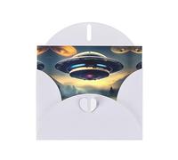 LiuMng UFO landing Beautiful Greeting cards Set congratulations holiday Cards for All Occasions Christmas greeting cards