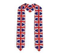 LiuMng UK Flag print Graduation Shawl Stole 70" Long - Unisex/Graduation Stole/Sash/for Academic Commencements Flattened, Sharp Corner, One Size