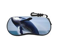 LiuMng Whales at sea Print Sunglasses Soft Case Ultra Light Neoprene Zipper Glasses Case,Cute Eyeglass Safety Pouch Box