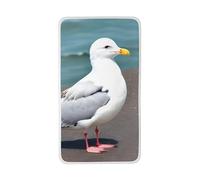LiuMng White Cute Seagull Print Coral Velvet Towels - Super Absorbent Hand Towel Washcloths,for Wash The face Sports Swimming