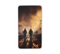 LiuMng White Firefighters Fighting Fires Print Coral Velvet Towels - Super Absorbent Hand Towel Washcloths,for Wash The face Sports Swimming