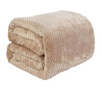 LIUNADM Fleece Blanket Sofa Throw 95 x 140 cm Fuzzy Cozy Lightweight for All Season Reversible Sherpa Fleece Sofa Throw Blanket for Bed Settees Armchairs, Fit All Season, Khaki