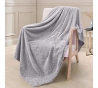 LIUNADM Fleece Throw Blanket for Sofa 60 x 160 cm Fuzzy Cozy Lightweight for All Season Throw Blanket for Couch for Bed, Couch, Sofa, Armchairs, Grey