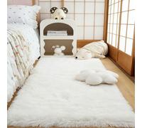 LIUNADM Machine Washable Rug 100 x 150 cm Extra Large Size, Soft Touch Modern Indoor Rugs for Kids Bedroom Hallway, White