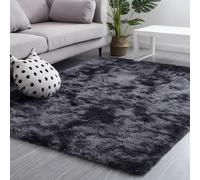 LIUNADM Machine Washable Rug 190 x 310 cm Extra Large Size, Soft Touch Fluffy Modern Floor Carpets for Bedroom Living Room, Dark Grey