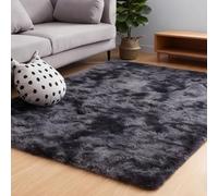 LIUNADM Machine Washable Rug 70 x 220 cm Extra Large Size, Soft Touch Shaggy Rug Modern for Kids Bedroom Hallway, Dark Grey