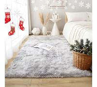 LIUNADM Rug Living Room 240 x 360 cm Extra Large Size, Soft Touch Shaggy Soft Rug, Non-Slip Carpet for Kids Bedroom Hallway, Light Grey