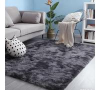 LIUNADM Shaggy Living Room Rug 300 x 330 cm Modern Super Soft Fluffy, Non-Shed Super Soft Faux Area Rug for Living Room, Bedroom, Dark Grey