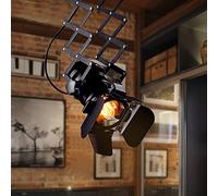 LIUNIAN Retro Industrial Spot Light Ceiling Light Chandelier Iron Vintage American Industrial Wall lamp Ceiling Lamp for Bar Coffee Clothe Store Living Room (Retractable)