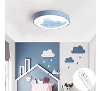 LIUNIAN Ultra-Thin Round Ceiling Light Led 6cm Creative Dinosaur Cartoon, Stepless Dimming Ceiling Lamp for Boys Girls Bedroom, with Remote Control, 30CM/12'', 36W