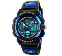 LiuNiu Sport Digital Kids Watch, Multifunction Waterproof Watch for 6-15 Year Old Boys Gifts Electronic Toys Birthday with LED Light Alarm and Calendar Date Blue