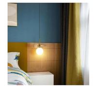 LIUNJHUY Colored Glass Led Chandelier Modern Minimalist ren's Rooms Study Pendant Lamp Creative Indoor Home Lighting Decor(Gray) Interesting