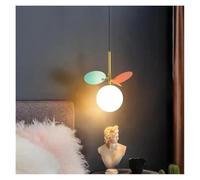 LIUNJHUY Colored Glass Led Chandelier Modern Minimalist ren's Rooms Study Pendant Lamp Creative Indoor Home Lighting Decor(Colorful) Interesting
