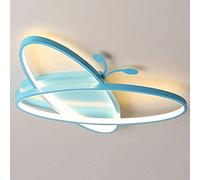 LIUNJHUY LED Lid Lamp Cartoon Butterfly ren's Room Ceiling Light with Remote Control Dimmable Kindergarten Ceiling Light(Color:Blue) Interesting