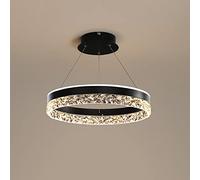 LIUNJHUY LED Round Chandelier Ceiling Light Postmodern Pendant Lamp, 3 Color Mode Hanging Lighting Fixture 50W Suspended Lamps for Dining Table Kitchen Island Bedroom Restaurant Interesting