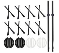 LIUQOBN 14 Pairs Glasses Arm Covers, Glasses Grips Behind Ears Stop from Sliding,Eyeglass Replacement Parts (Black)