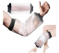 LIUQOBN Reusable Shower Arm Protector, Upper Arm Black Arm Waterproof Protector,Waterproof Arm Cover For Shower For Wound Care,Limb Protection