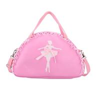 LIURONGNI Cute Ballet Dance Backpack Sweet Ruffle Lace Tutu Dress Dance Shoulder Handbag Waterproof Small Duffle Bag Gym Bag, 35*22*10cm
